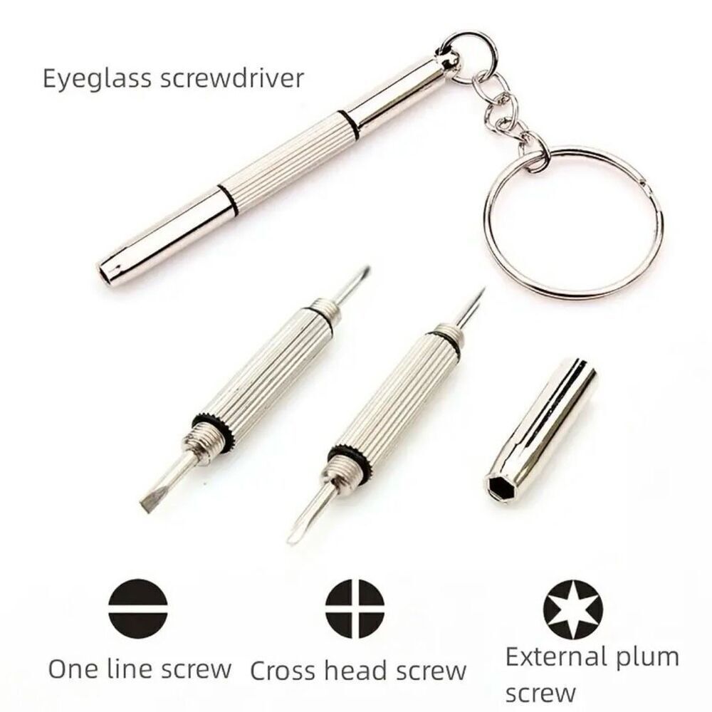 NWT Compact 3-in-1 Eyeglass Repair Screwdriver Kit Glasses Watches Phones Tool